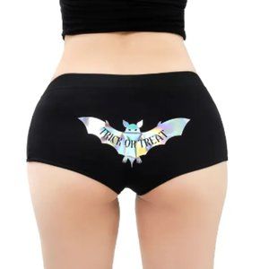 Halloween Trick or Treat Holographic Bat Underwear